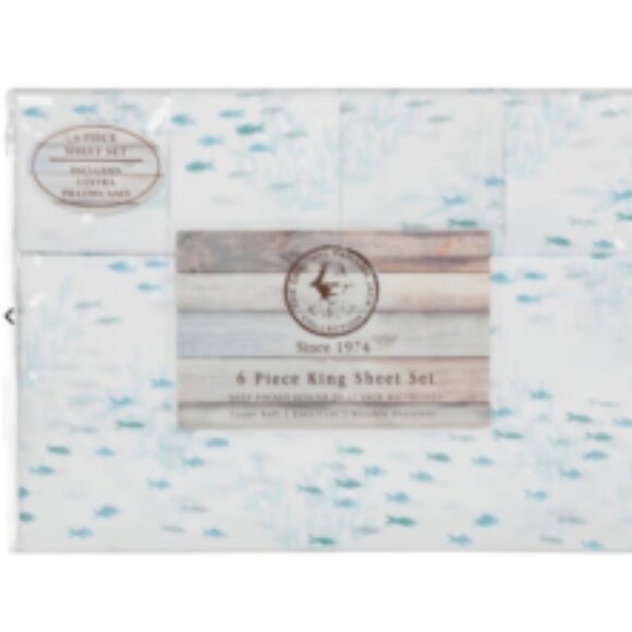 Panama Jack | Bedding | Panama Jack King Size 6 Pc Swimming Fish Sheet ...